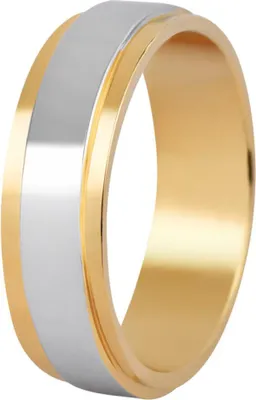Produktbild von Zweifarbiger Ehering fü r Herren aus Stahl SPP05 - Ringgrö ß e: 67 mm