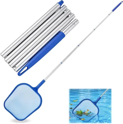 Obrázok produktu pre Bazénová sieťka 161 cm, teleskopická hliníková tyč, jemná sieťka, pre bazén