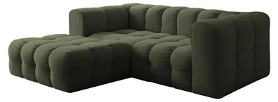 Produktbild von Ecksofa Baloo L mini, für das Wohnzimmer, Stoff Tiffany, links, grün