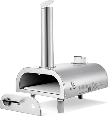 Produktbild von 12" Outdoor-Pizzaofen Tragbarer Holzpellet-Pizzaofen Edelstahl-Grill