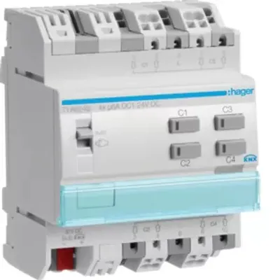 Immagine prodotto di Attuatore per tapparelle Hager a 4 ingressi KNX, 24V TYA624B