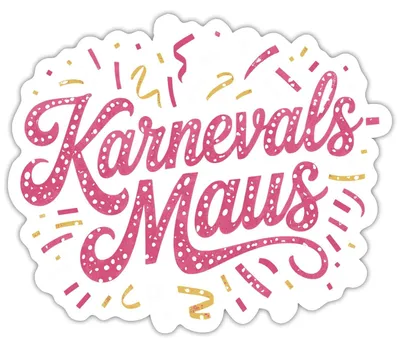Produktbild von Spreadshirt Karnevalsmaus Karneval Sticker Aufkleber, 10 x 10 cm, Mattweiß