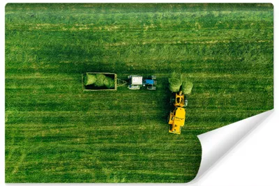 Produktbild von Muralo XXL Selbstklebende FOTOTAPETE FELD Traktor Aussicht Vogelperspektive (B) 300 cm x (H) 210 cm Tapete Wandtapete WOHNZIMMER SCHLAFZIMMER 4603
