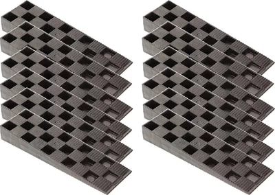 Produktbild von KOTARBAU® 100er Set Montagekeile Kunststoff 150 x 44 x 20 mm für Fenster Türen Türzarge Fensterrahmen Schwarz