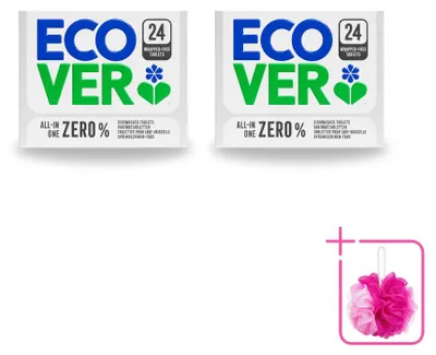 Produktbild von 2 x Ecover All-in-One Zero% Spülmaschinentabs - Sparpackung - 2 Stücke