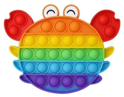 Produktbild von Zappelspielzeug Pop-it Quetschspielzeug - Krabbe - Silikon - Lichtgewicht und kompakt - Für Kinder und Erwachsene