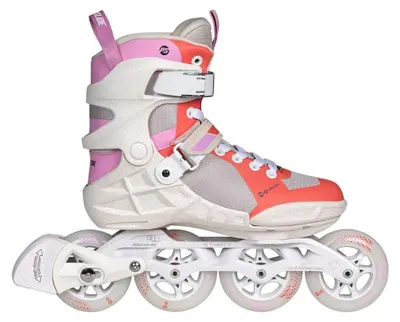 Image de Powerslide Phuzion Argon Peach 90, patins à roulettes en ligne, couleur blanc et gris, taille EU 38. (Couleur : blanc et gris, taille : EU 38)