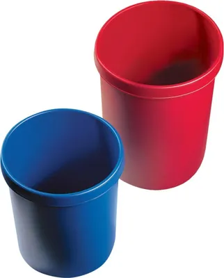 Obrázek produktu pro Helit Papierkorb 30 Liter rot H6106125 Kunststoff umlaufendes Griffrand