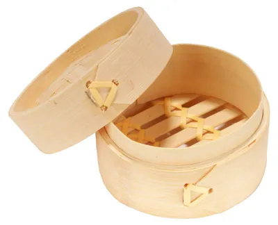 Mini Bambus-Dampfgarer mit Deckel, 30 Stück, 7,6 cm