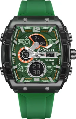 Produktbild von Sportliche Herren Uhr SMAEL EM-38670 - Grün/Schwarz KP38670