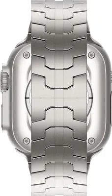 Immagine prodotto di Go Go Gadget – Cinturino in acciaio inossidabile – Titanio – Adatto per Apple Watch 42 mm, 44 mm, 45 mm, 46 mm, 49 mm. Chiusura a farfalla – Titanio