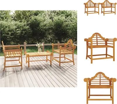 Produktbild von vidaXL Gartenstühle 2 Stk. 91x62x94 cm Massivholz Teak -  Gartenstühle