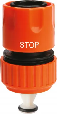 Image de Raccord rapide pour tuyau d'arrosage 3/4 pouce système stop