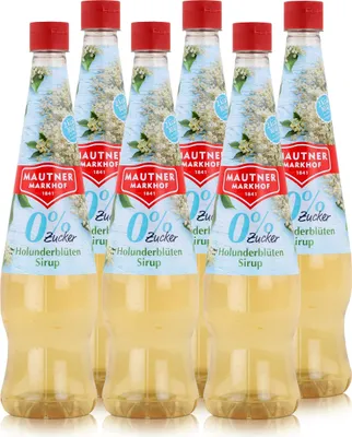 Produktbild von Mautner Getränkesirup Holunderblüte 0% Zucker 0,7L - Softdrink (6er Pack)