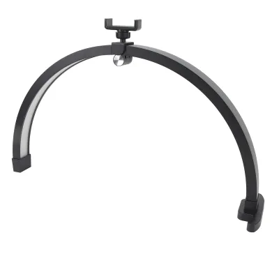 Image de Lampe demi-lune pour bureau à ongles, 3200�C5600 K lumière demi-lune pour bureau à ongles, lampe LED nail-tech, lampe pour cils avec clip t?l?phonique, lampe pour allonger les cils,