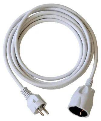 Immagine prodotto di brennenstuhl® 1164020 Prolunga in plastica - 3 m, bianca, H05VV-F 3G1.5