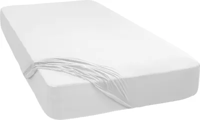 Produktbild von Spannbettlaken Jersey Spannbetttuch 100% Baumwolle Bettlaken Spannbettuch Laken 28 Farben, Größe:70 x 140 cm, Farbe:Weiss