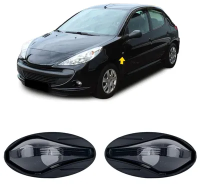 Obrázok produktu pre Bočné smerovky s čírym sklom, čierne, pre modely Peugeot 107, 206, 307, 407, Partner, 1007 a Toyota Aygo