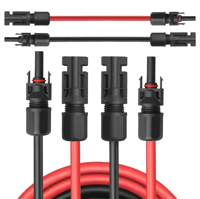 Produktbild von Solarkabel + Stecker 1500V Verlängerungskabel Solarleitung Solar Kabel 4mm² 6mm²