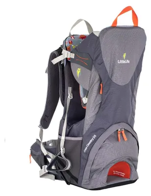 Produktbild von Littlelife Kindertrage Cross Country S4 grau, Baby-Tragerucksack, Junge/Mädchen, 20 kg, Grau, Orange, Stoff