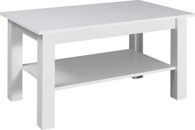 Immagine prodotto di Tavolino con ripiano DASSEL 1 - bianco lucido / bianco opaco