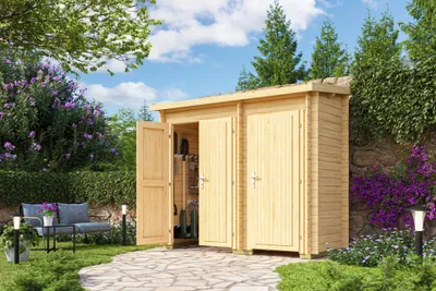 Produktbild von Gartenhaus Outdoor Life Bari 1 280 x 135 cm natur