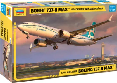 Image de Boeing 737-8 MAX à l'échelle 1/144 de Zvezda