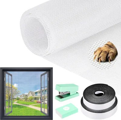 Productafbeelding van Vliegenhor voor ramen, 120 x 250 cm, zwart, bescherming tegen insecten voor huis en tuin
