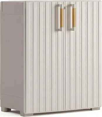 Image de Armoire Basse 80 X 45 X H98 Cm Beige - Groove - Keter