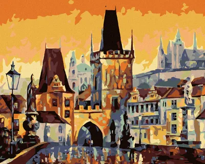 Produktbild von Diamondi - Diamond painting - KARLSBRÜCKE, 40X50 cm, mit Keilrahmen (bereits gespannt)