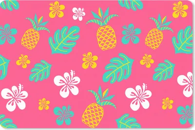 Produktbild von MuchoWow® Mauspad Mousepad Sommer - Muster - Ananas 27x18 cm - Mousepads - Maus Mat - Pad - Mausunterlage - Büroartikel - Desk Matten