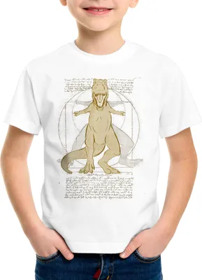 Produktbild von style3 Vitruvianischer T-Rex Kinder T-Shirt tyrannosaurus dinosaurier
