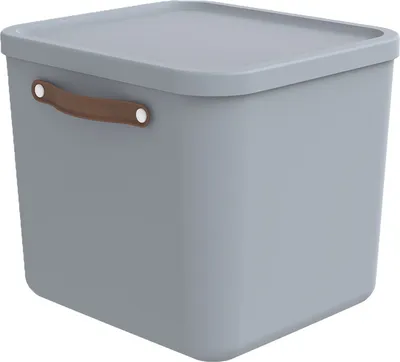 Produktbild von Rotho Aufbewahrungsbox 40L Maloja - Kunststoffbox mit Deckel - Stapelbox 39,5 x 38,0 x 34,0 cm - Plastikbox Ordnungsbox Allzweckkiste