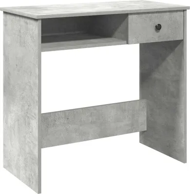 Image de vidaXL Bureau gris béton 80x40x75 cm Bois composite