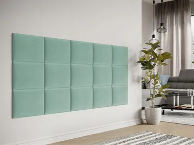 Immagine prodotto di Pannello a muro imbottito 40x30 PAG – turchese
