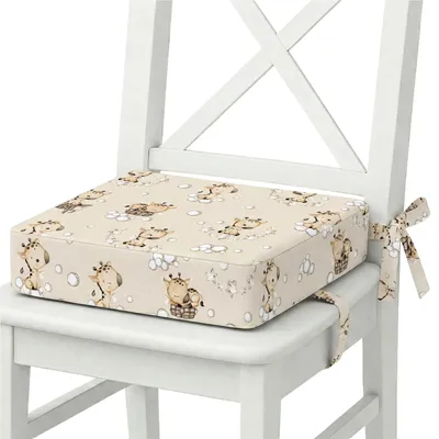 Produktbild von Sitzerhöhung Stuhl Kind 32x32x8 cm Kindersitzerhöhung Sitzkissen Giraffen, KI-generiertes Bild