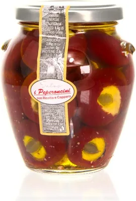 Produktbild von Satos Peperoncini con Ricotta e Cappero - Paprika gefüllt mit Ricotta und Kapern