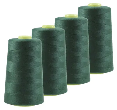 Produktbild von 4 x 4572m Qualitäts Overlock-Garn  Overlock-Nähgarn Farben 581 bis 620, Farbe:A618 kieferngrün