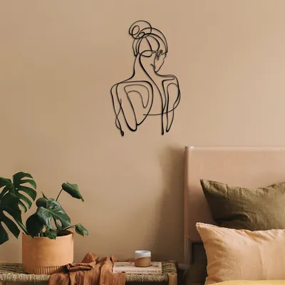 Obrázek produktu pro Wallity, Etta- ATP1143, Černá, Ostatní bytové dekorace, 34 x 61 cm, 100% ocel (Tloušťka: 1)