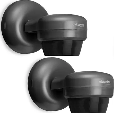 Produktbild von 2er Set Oktaplex Bewegungsmelder Aussen IP65 360 Grad LED Bewegungssensor anthrazit