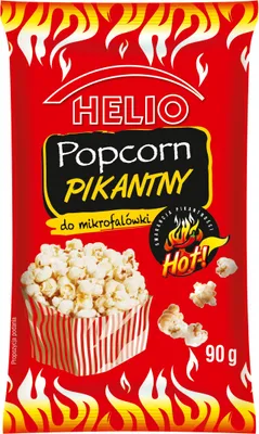 Zdjęcie produktu dla Popcorn do mikrofalówki pikantny 90 g HELIO