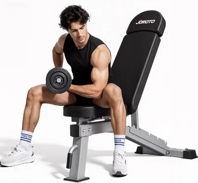 Produktbild von Premium-Hantelbank, praktische Fitnessbank, geeignet als Schrägbank und Flachbank, Bankdrückbank für das gesamte Körpertraining, Modell MD80
