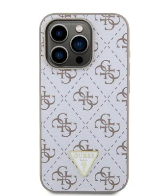 Produktbild von Guess, Apple iPhone 15 Pro Hülle mit 4G Triangle Muster, Weiß