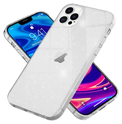 Immagine prodotto di NALIA Custodia Glitter per iPhone 12 Pro Max, Bling Cellulare Protezione Custodia Glitter Trasparente