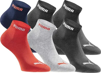 Produktbild von PUMA Sneaker Socken 18-Paar-Pack Uni Prime Edition - Schwarz/Blau/Rot/Grau, Größe 35-38