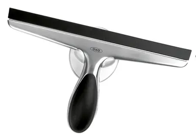 Produktbild von OXO 1060619V5MLNYK, Duschrakel mit Einzelklinge, Schwarz, Edelstahl, Edelstahl, Gummi, 254 mm, 38,1 mm