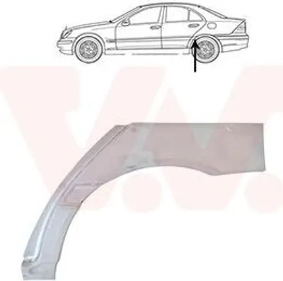 Produktbild von VAN WEZEL Seitenwand Reparaturblech passend für MERCEDES-BENZ C-Klasse T-modell (S203)