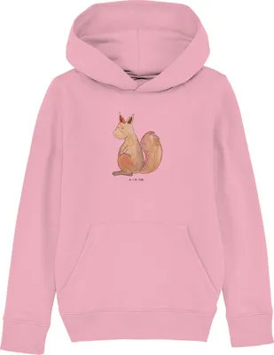 Produktbild von Mr. & Mrs. Panda Kinderpullover Einhorn Glauben 7-8 Jahre (122/128) - Baumwolle Pink - Geschenk, Pullover, Unicorn, Sweatshirt, Baumwoll-Sweatshirt, Eichhörnchen, Hoody