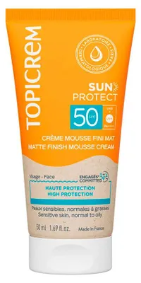 Zdjęcie produktu dla TOPICREM Sun Protect Matujący krem w musie SPF50 50 ml