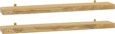 Image de vidaXL Étagères murales 2 pcs. 90x15x4 cm bois massif teck